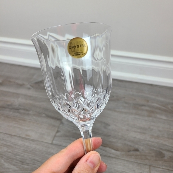 San Remo Set of 4 Italian Capri Crystal Wine Glasses Stemware - Picture 9 of 16